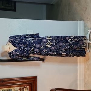 Long maxi floral dress, Blue, Size large